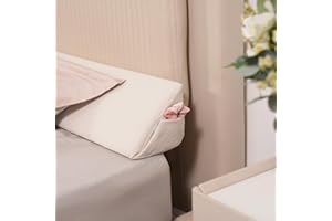 Aurako Queen Size Bed Wedge Pillow Headboard Pillow Mattress Wedge Bed Gap Filler Triangle Memory Foam Wedges Body Positioners for Sleeping Body Lumbar Backrest Reading Bolster Pillow