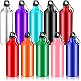 10 Pack Aluminum Water Bottles Lightweight Reusable Bottles Aluminum Travel Cups with Carabiner Leak Proof Team Water Cups in bulk for Gym Sports Bicycle Camping