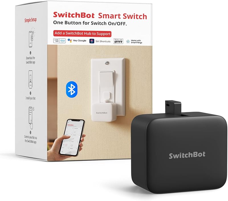 SwitchBot FingerBot Switch Button Pusher Bluetooth Home Automation Black