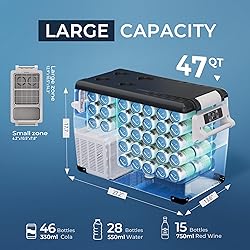 EUHOMY 12 Volt Refrigerator, 47QT Electric