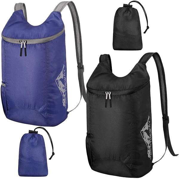 Sac à Dos Pliable Voyage 20L - Léger Et Respirant Avec Bretelles Réglables - Idéal Pour Randonnée, Plage, Vélo, Anniversaire