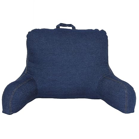 Brentwood 666 Washed Denim Backrest Pillow Blue Amazon In Home