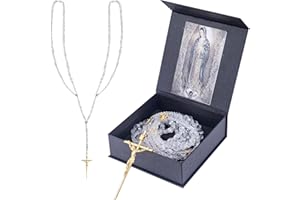 WodGod Lazo Para Boda,66.9 * 19.68",Wedding Crystal Rosary,Contains a Picture of the Virgin,Imprescindible Para Las Bodas Cristianas,Colgantes De Cristal Para Los Novios,Lasso for Wedding Ceremony