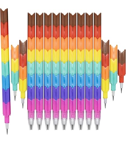 TINYMILLS 24-Pack Koala Stackable Pencils - Multi-Point Push Pencils With Erasers For Party Favors & Classroom
