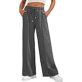 ETOSELL Women's Casual Loose Drawstring Elastic Waist Wide Leg Lounge Pants Lightweight Baggy Sweatpants Joggers with Pockets