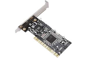 Dpofirs 4 Port SATA PCIe 3.0 X1 Controller Card, Supports 4 Hard Drives, PCI Express to SATA 1.5 Gbps, RAID 0, 1, 5, 0+1, JBO