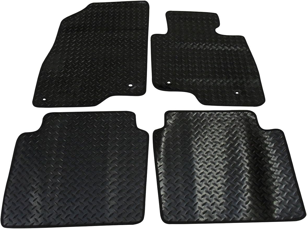 Fully Tailored Deluxe Rubber Car Mats in Black Amazon.co.uk Car