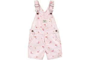 OshKosh B'Gosh Girls' World's Best Overalls, Pink Cherry Shortall, 4T