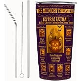 SNUGLYZEN Halloween Tumbler 20 oz, Insulated Stainless Steel Coffee Mug with Lid & Straw, Pumpkin Ghost Festive Travel Cup, BPA-Free Halloween Gifts for Women, Men, Teens, Party, Office