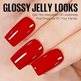 TOMICCA Gel Nail Polish Red 8ml Soak Off UV/LED Long Lasting High Gloss view 2