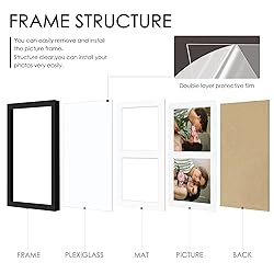 DUENPY 8.5x11 Double 5x7 Picture Frame Double