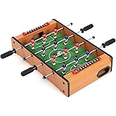 Giantex 20" Foosball Table, Easily Assemble Wooden Mini Foosball Table Top w/Footballs, Soccer Table for Arcades, Game Room,