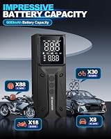 E-SMARTER Tyre Inflator Air Compressor 150 PSI 6000mAh LCD Display view 7