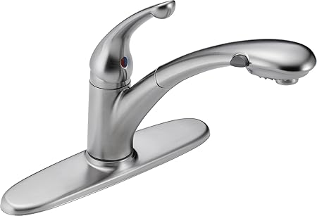 Delta Faucet Signature Single Handle Kitchen Sink Faucet With Pull