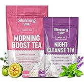 TAOISTEA 14 Day Detox Tea for Weight Loss, Body Cleanse, Metabolism Boost - Morning Boost and Night Cleanse Teas