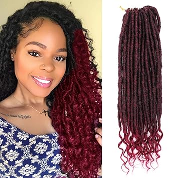 Amazon Com 20 Inch Goddess Locs Crochet Hair Straight Faux Locs