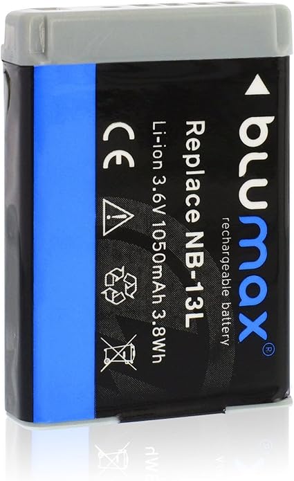 Blumax Nb 13l 1050mah Nb13l Ersatz Akku Pack Fur Amazon De Kamera