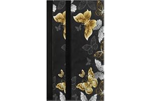 Oarencol White Golden Butterfly Refrigerator Door Handle Covers Set of 2 Kitchen Appliance Decor for Fridge Oven Dishwasher