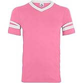 Augusta Sportswear Women's X-Large Augusta Sleeve Stripe Jersey, Pink/White