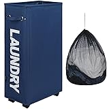 DOKEHOM 29-Inches Enlarged Slim Laundry Basket with