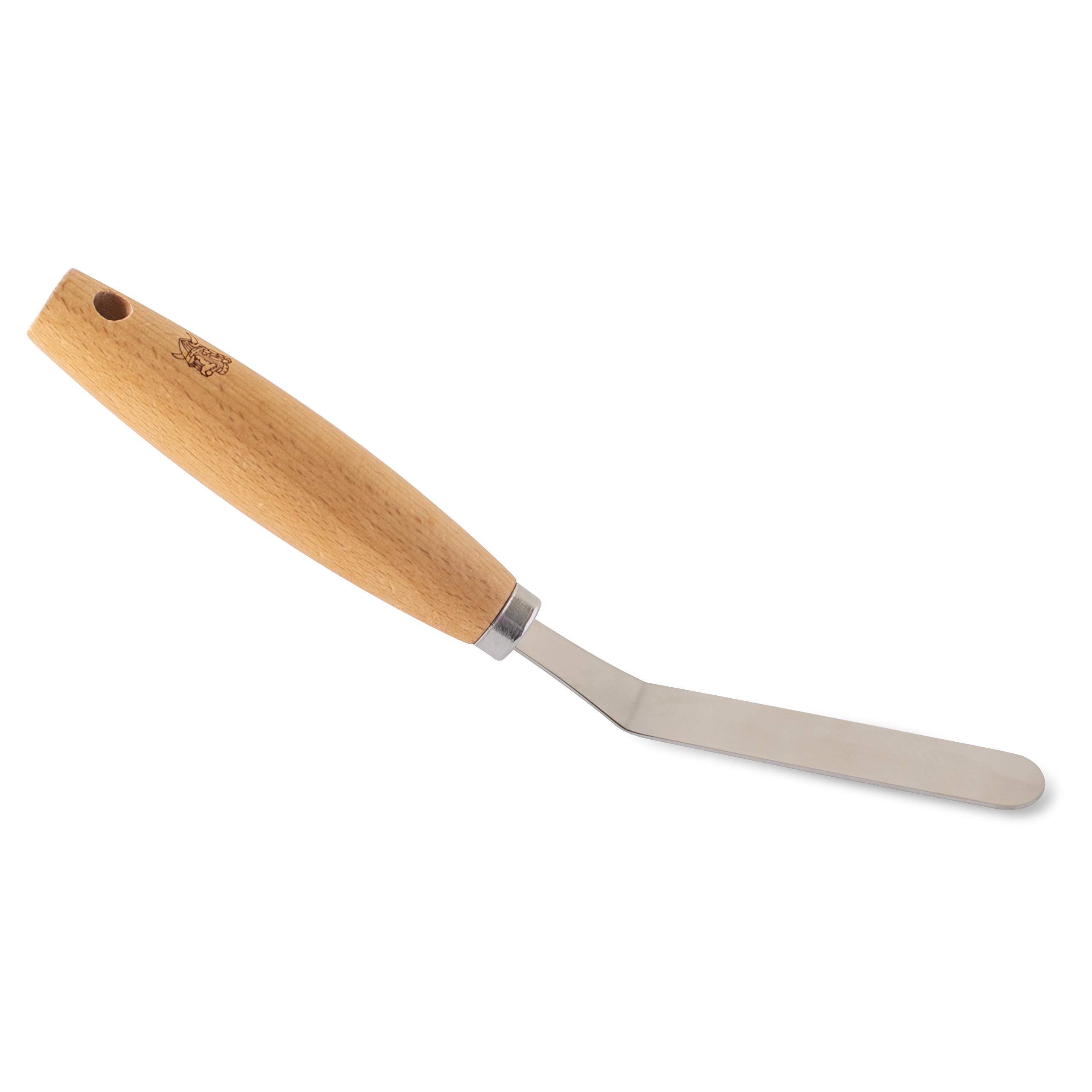 Nordic Ware 02116 Angled Icing Stainless Steel Offset Spatula with Easy-Grip Beechwood Handle, High-Quality Baking Accessories for Frosting Cakes, Cookies, & Cupcakes