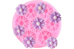 YIHUOMOLDS Daisy Chrysanthemum Flower Silicone Fondant Molds for Cake Decorating Cupcake Topper Chocolate Candy Gum Paste Pol