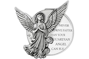 Meliatomia Guardian Angel Visor Clip for Car,Never Drive Faster Clip 2.95 Inch, Drive Safe Inspirational Gifts for Women Men