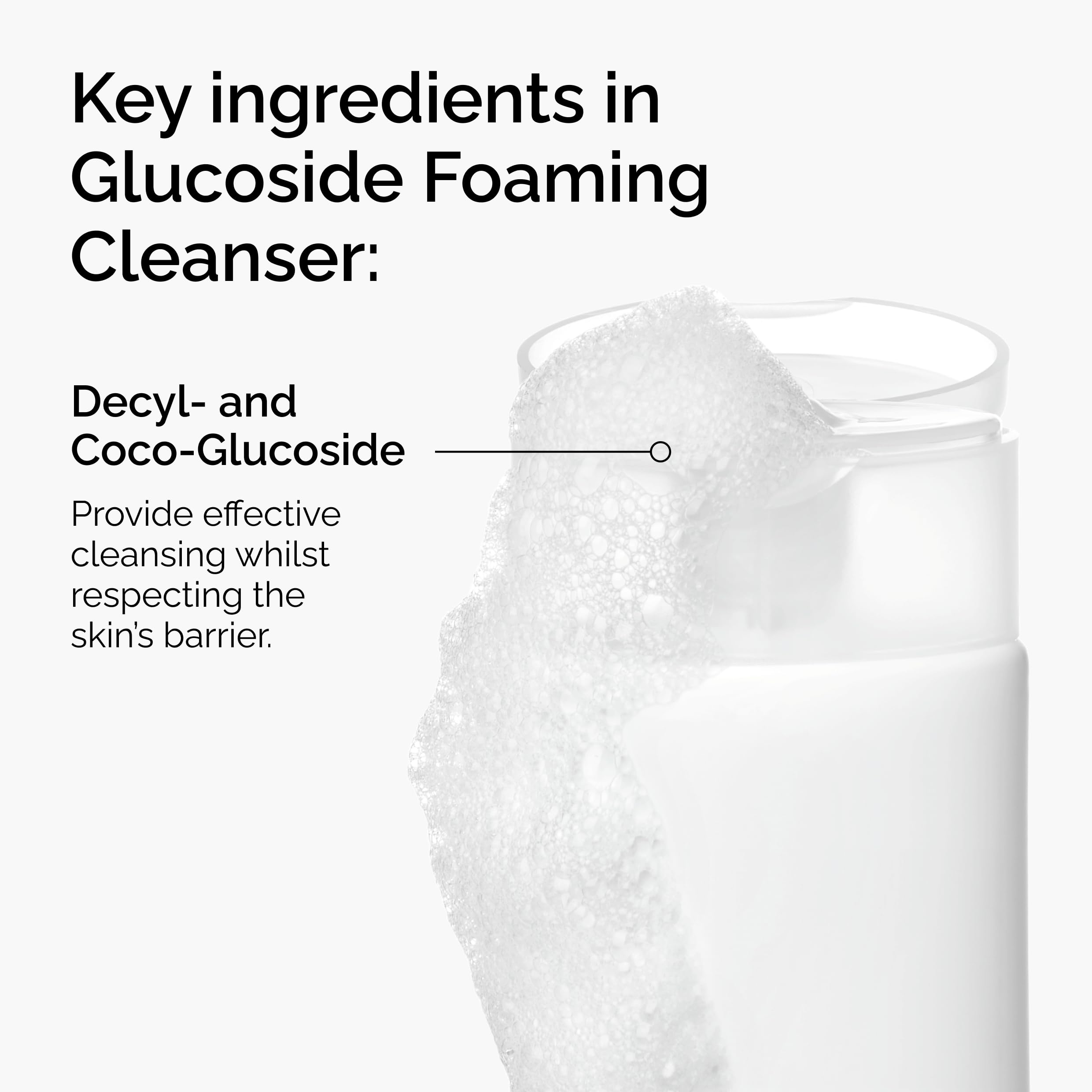 The Ordinary Glucoside Foaming Cleanser, Gentle Foaming Face Wash for All Skin Types Including Sensitive Skin, 5.1 Fl Oz