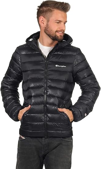 men's champion insulated hooded puffer jacket
