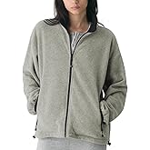 Songling Womens Full Zip Fleece Jacket Oversized Lightweight Casual Warm Sherpa Sweatshirt Jackets with Zipper Pockets