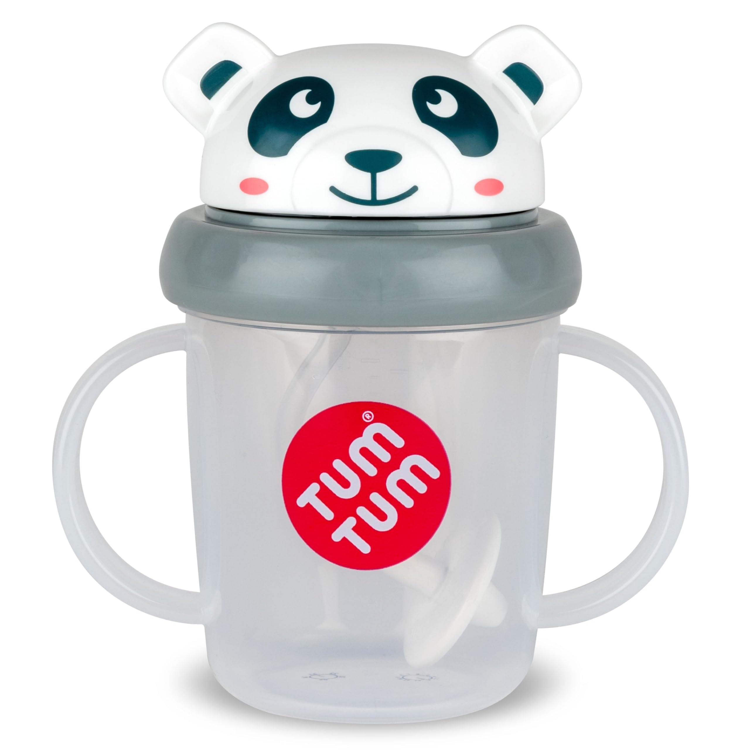 TUM TUM Tippy Up Free Flow Sippy Cup (No Valve), Sippy Cup for Toddlers, BPA Free (Pip Panda 200ml) — image 1