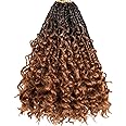 Beverlee Goddess Box Braids Crochet Hair 10 Inch Crochet Boho Box Braids Crochet Braids 8 Packs Bohemian box braids Box Braids with Curly Ends Messy Pre-looped Synthetic Crochet Hair for Women 53#
