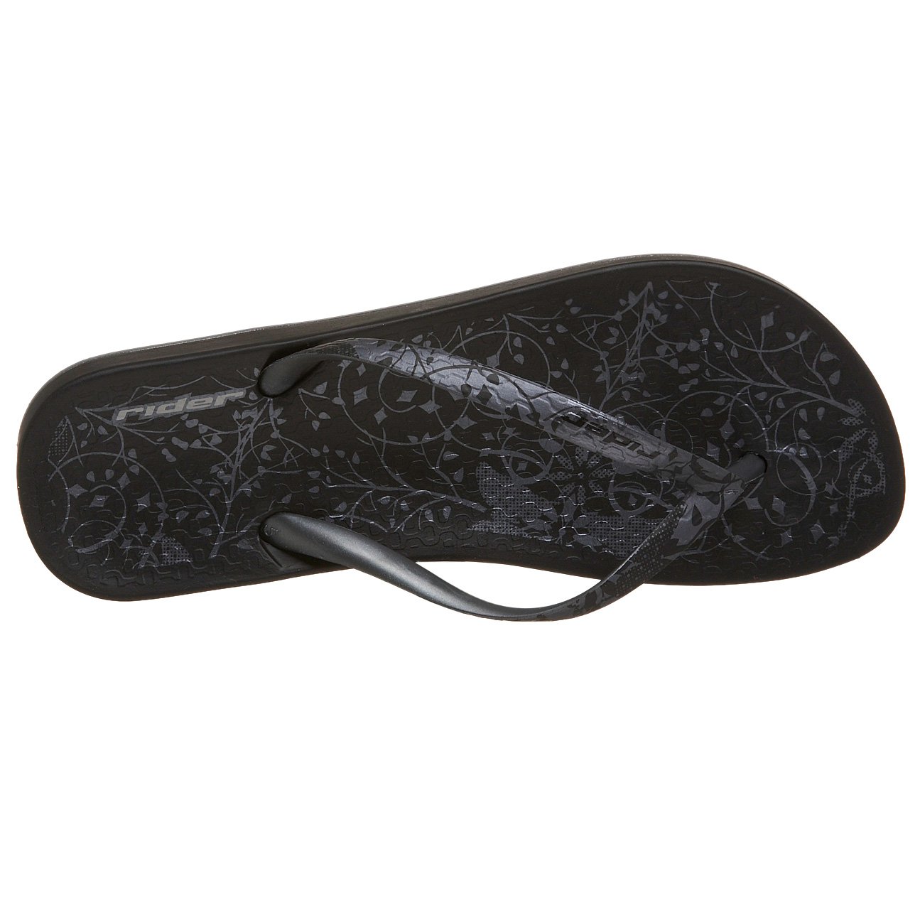 rider women's romantic thong, black/silver/dark grey, 10 m