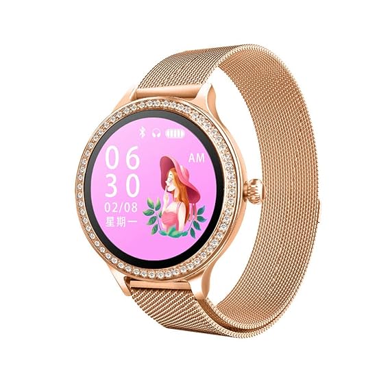 CAOQAO- Reloj Mujer Correa de Cuero M8 Reloj Inteligente Monitor ...