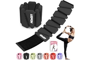 UOPON Wrist Ankle Weights for Women Set of 2, Adjustable Silicone Weighted Bangles, Wearable Ultra-durable Strips Weight Bracelet 2 lbs/4 lbs for Yoga, Pilates, Barre, Walking, Arm & Leg Workout