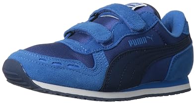 puma suede bambino blu