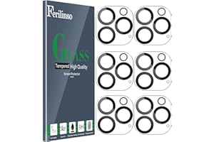 Ferilinso 6 Pack Camera Lens Protector for iPhone 16 Pro Max/iPhone 16 Pro [Phone Case Friendly], Accessories Camera Screen Protector Tempered Glass
