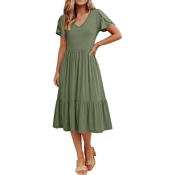 sachin and babi light blue dress NEW Pure Jill Peat Moss Green Striped Shirred Waist Soft Jersey Dress Sz SM