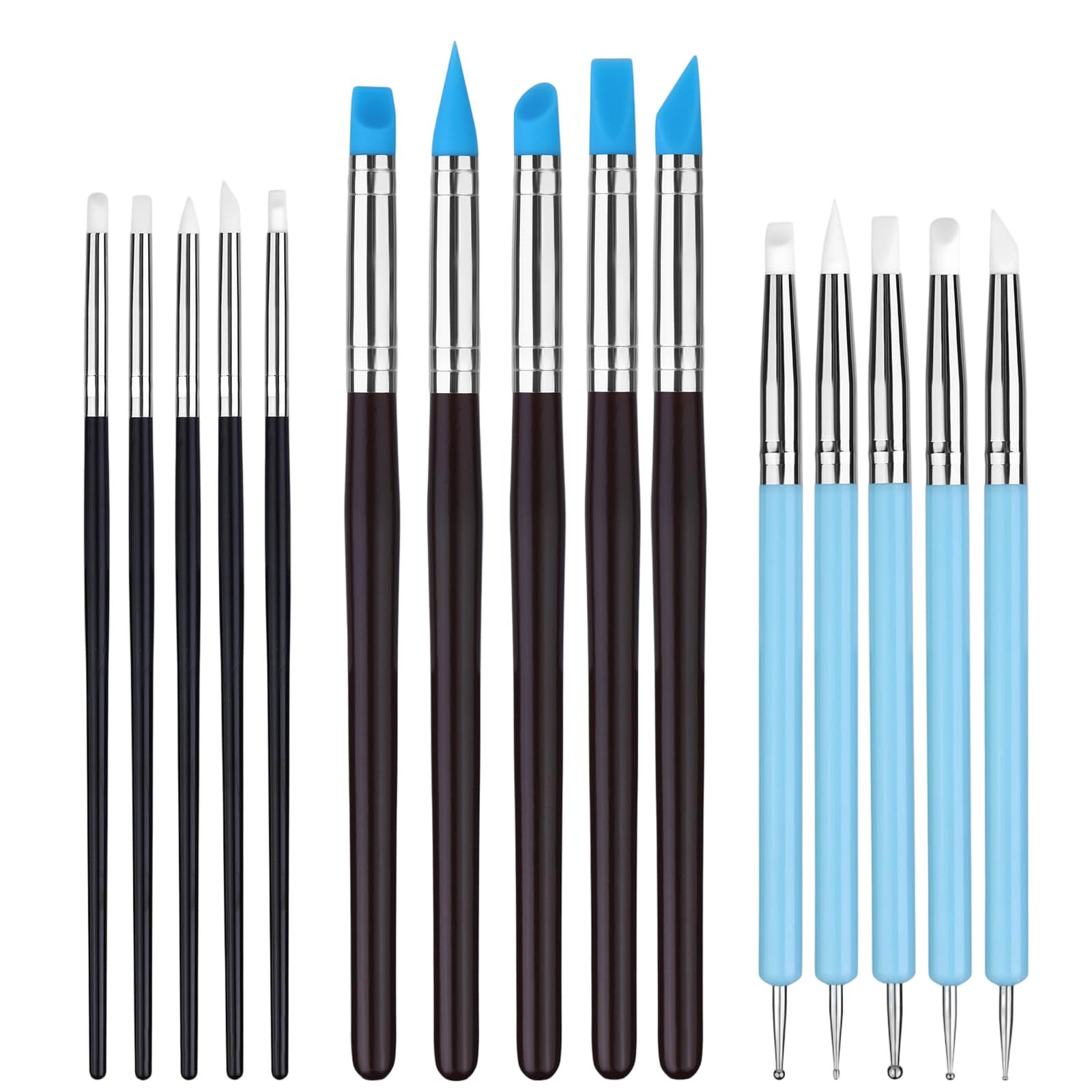 Photo 1 of 15 PCS Clay Sculpting Tools Silicone Clay Tools Pottery Tool Sculpting for Nail Art, Pottery, Crafts, DIY