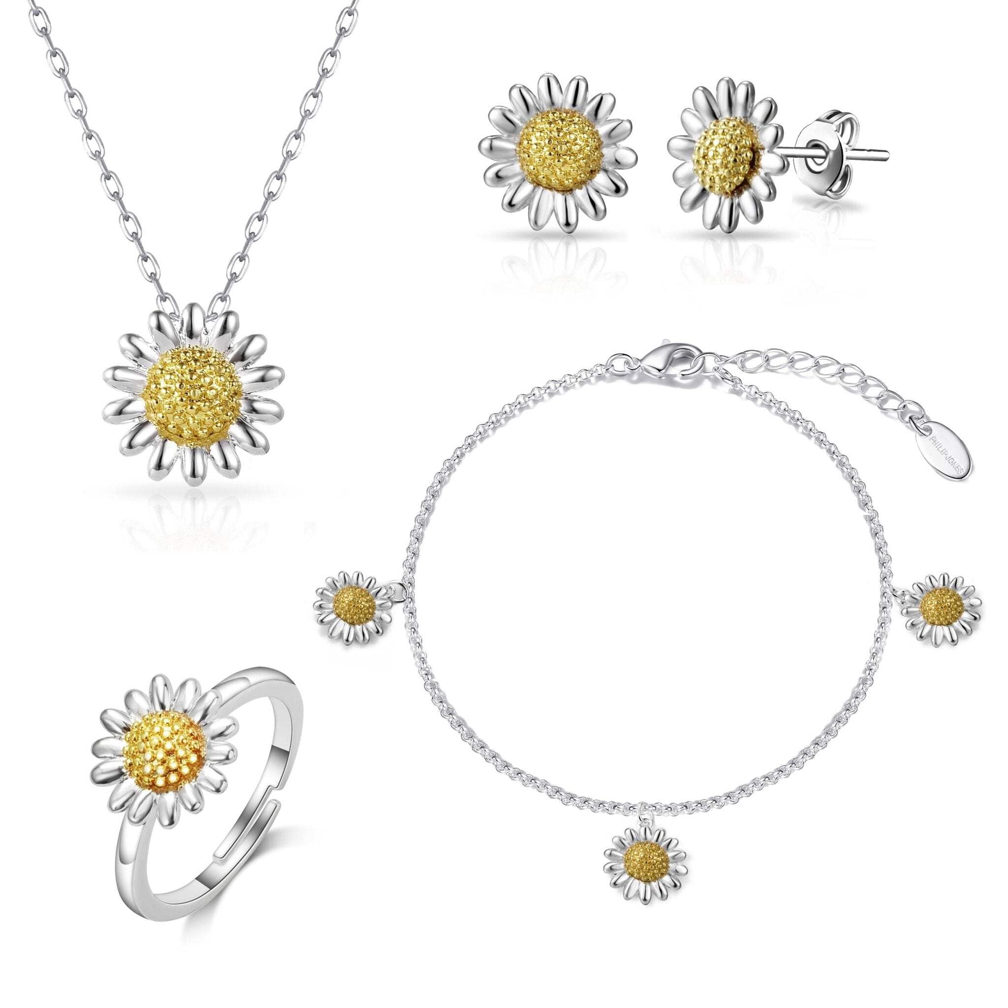 Philip Jones 4pc Daisy Bracelet Set