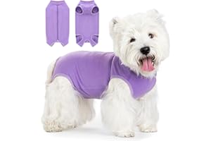 Coppthinktu Dog Surgery Suit Recovery Suit for Dogs After Surgery Female, Dog Onesie Suitical Neuter Puppy Spay Shirts, Post-Op Bodysuit Pajamas Anti Licking Abdominal Wounds Cone Alternative