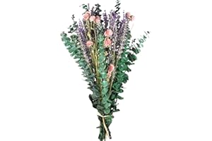 LYLYFAN 43 Pcs Dried Eucalyptus Stems & Lavender Flowers Bundle for Shower - Natural Fresh Eucalyptus Leaves Hanging Plants for Home and Wedding Decorations