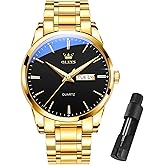 OLEVS Mens Watches,Big Dial Watches for Men,Day Date Watches Men,Mens Waterproof Watches,Mens Stainless Steel Watches,Analog Quartz Men's Watches,Relojes para Hombre