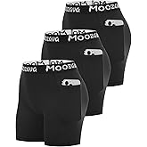 Moozava 5" Womens Spandex Volleyball Shorts 3 Pack Athletic Compression Shorts for Workout Running Gym Yoga Cycling Dance