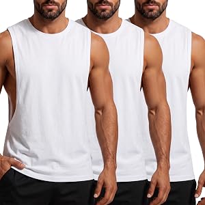 TAFLE 3 Pack Men's Workout Shirts, Sleeveless Tank Top Gym Shirts, Quick Dry Activewear