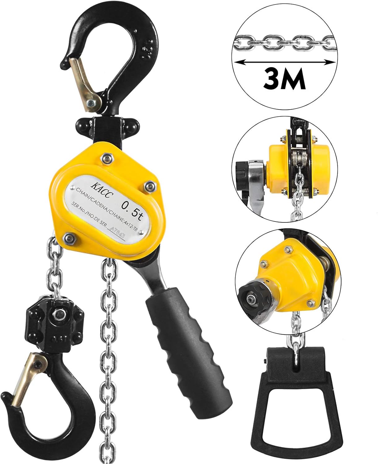 Mophorn 0.5T Lever Block Chain Hoist 3M 10Ft Chain Hoist