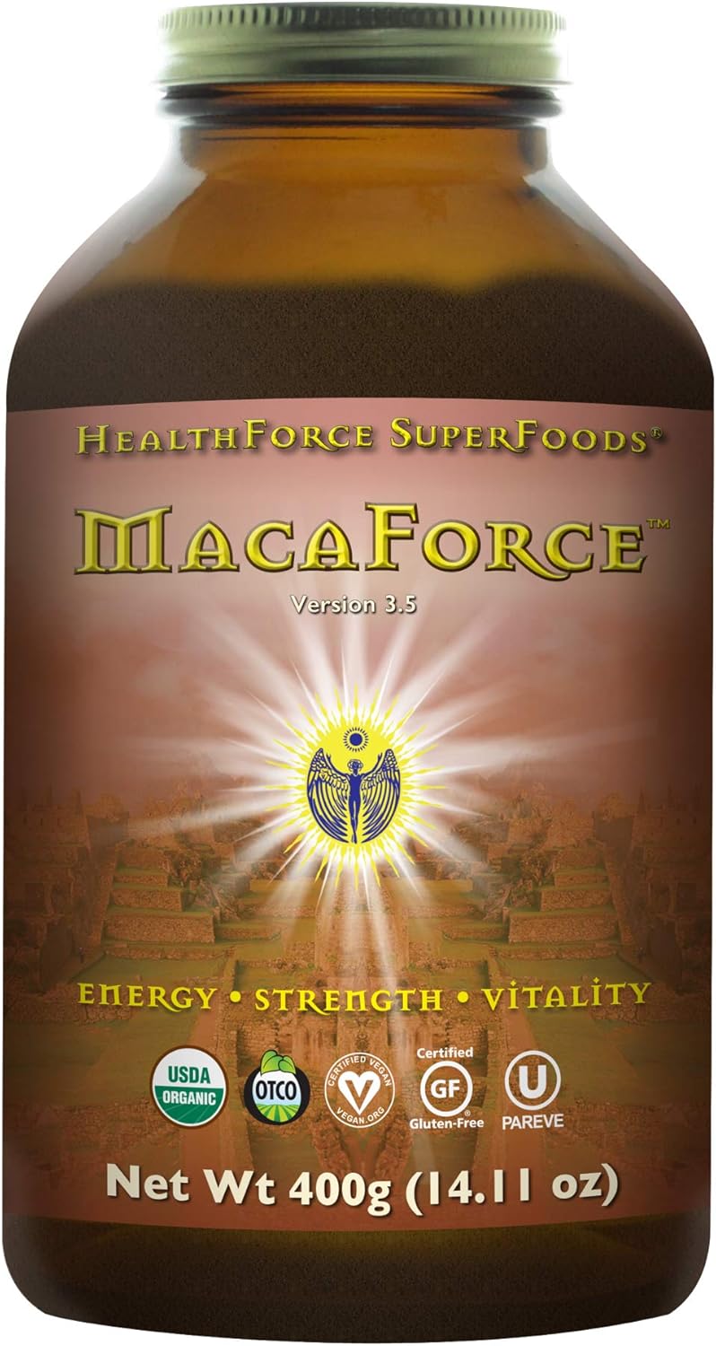 HealthForce SuperFoods MacaForce Lucuma Spice Powder - 400 Grams - Whole Maca Root Supplement, Supports Fertility, Healthy Libido & Mood - Organic, Vegan, Gluten Free - 53 Servings