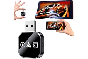 2026 Wireless CarPlay Adapter, Wired to Wireless Portable USB Connector Car Play for iPhone, 3-in-1 Screen Mirroring iOS Adap