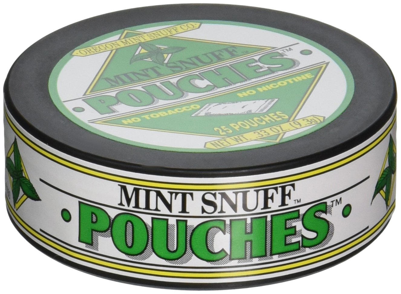 Original Mint Snuff, Nontobacco, 5 Cans (Original Peppermint Pouch) on