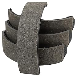 TRQ Rear Parking Brake Shoe Set Compatible with
